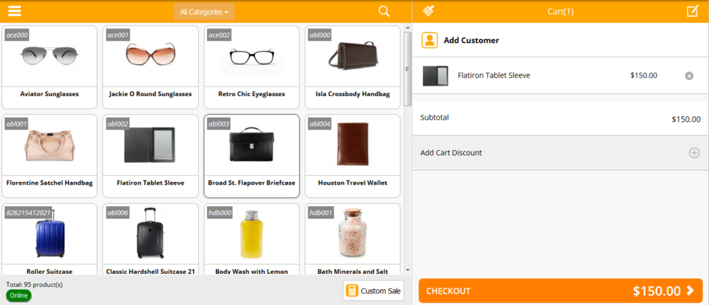 Magento POS review: Sell Screen of Magestore POS